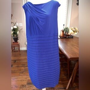 Adrianna Papell Purple Ruffle Tiered Cocktail Size 14 Dress. NWT